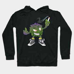 green vibes weed monster Hoodie